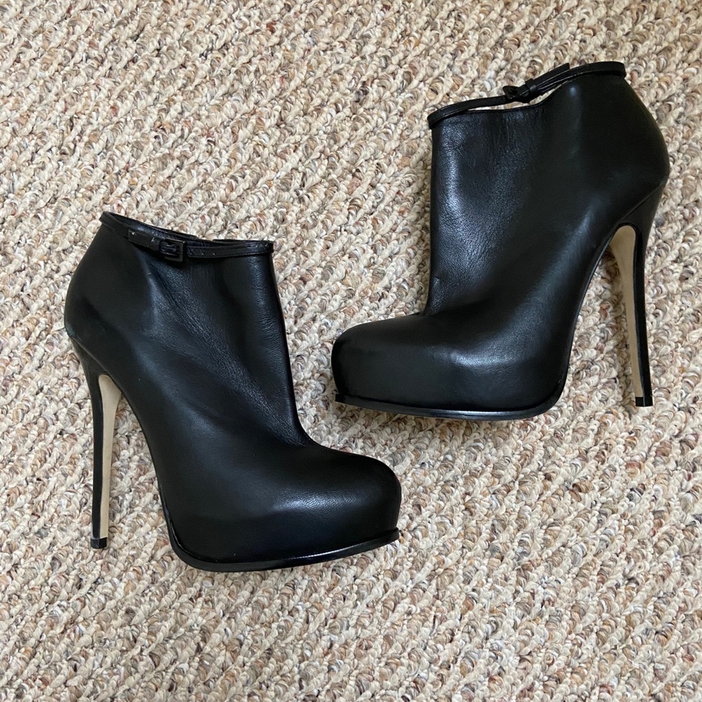 ALDO Buckle Detail Zip Up Heel Booties
